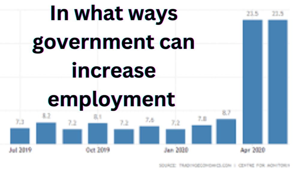 ** In what ways government can increase employment **